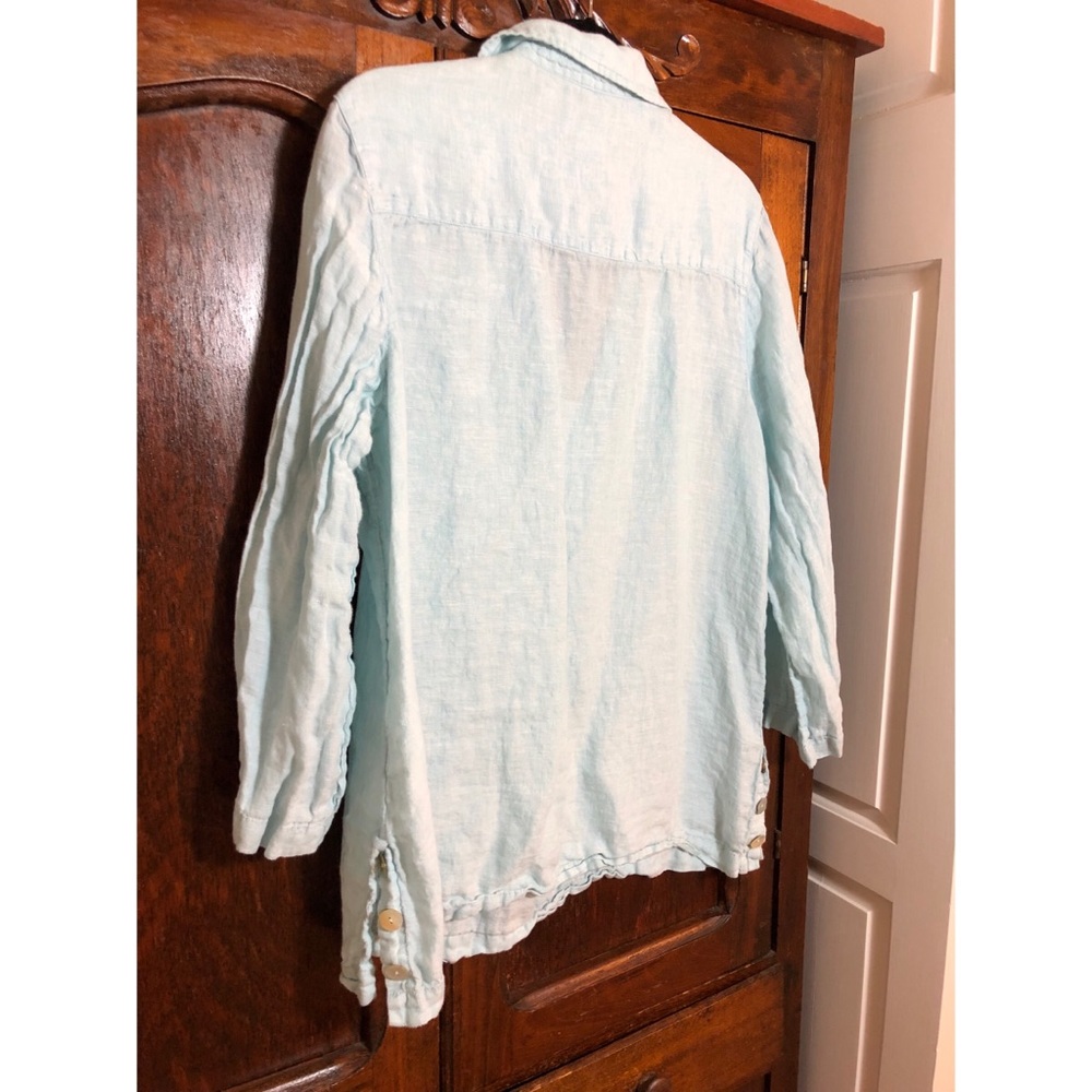 Linen pull over blouse - Picture 2 of 4